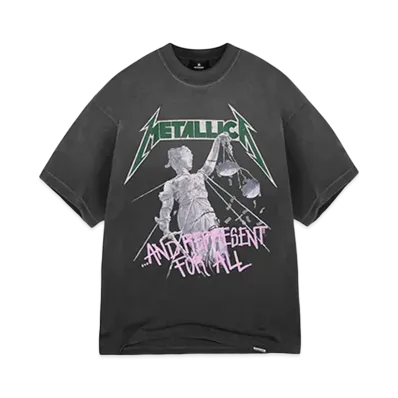 REPRESENT x METALLICA Justice T-Shirt "Stained Black"