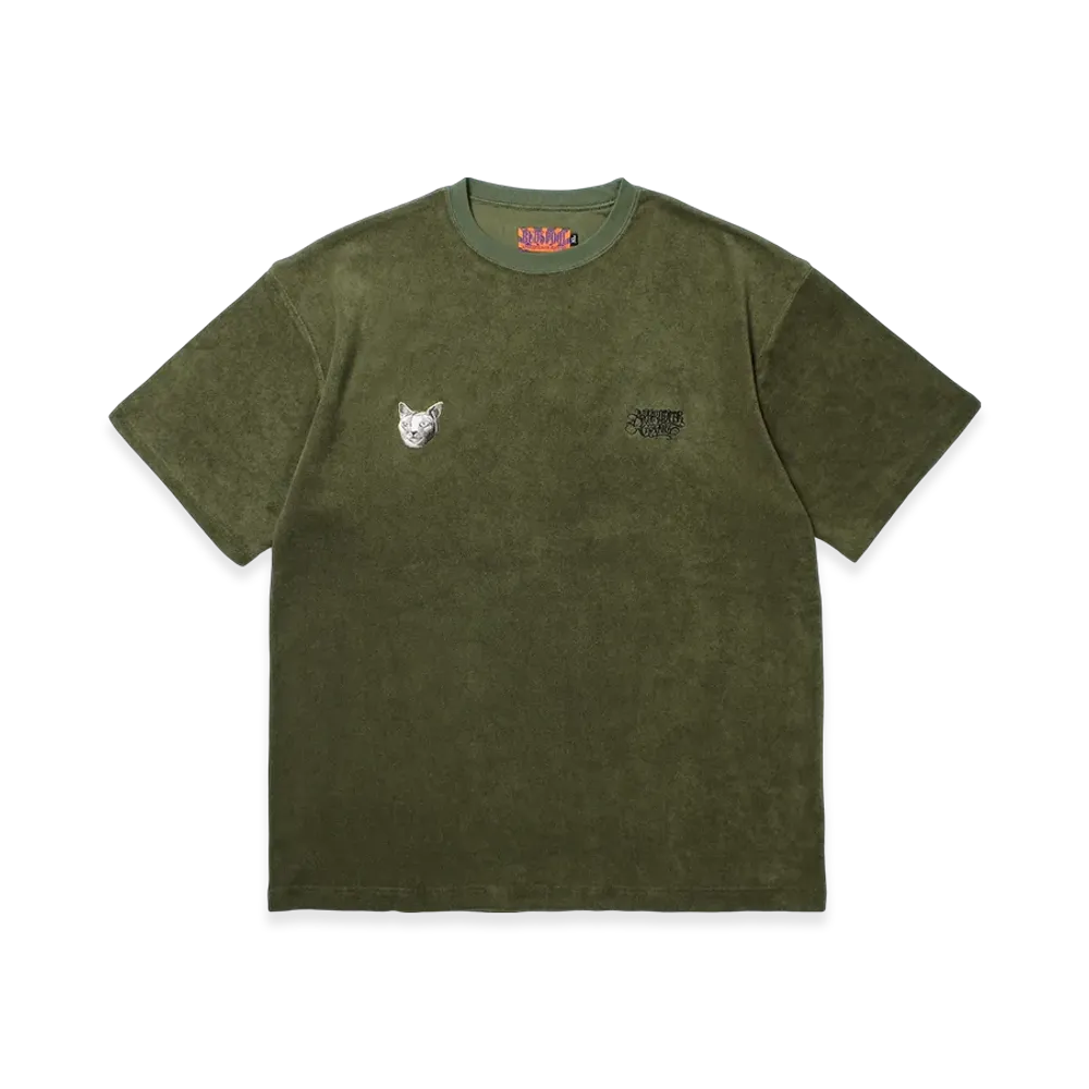 APHRODITEGANG Ryu Embroidery Pile S/S Tee "Olive"