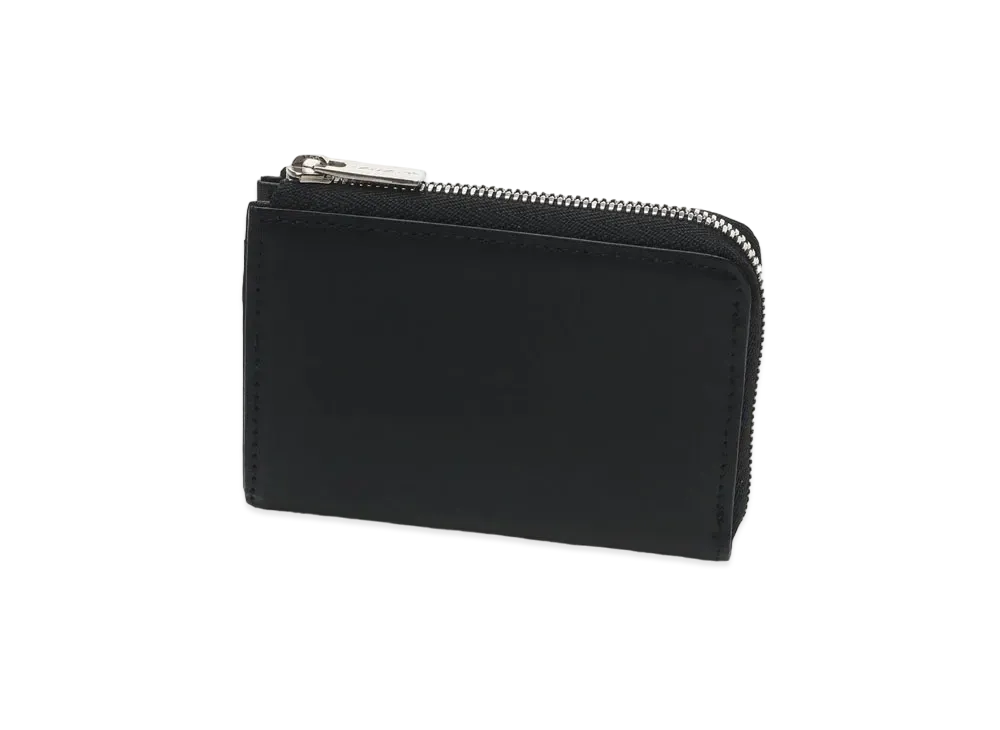 Yohji Yamamoto Pour Homme THICK UNFINISHED LEATHER COIN CARD CASE "Black"