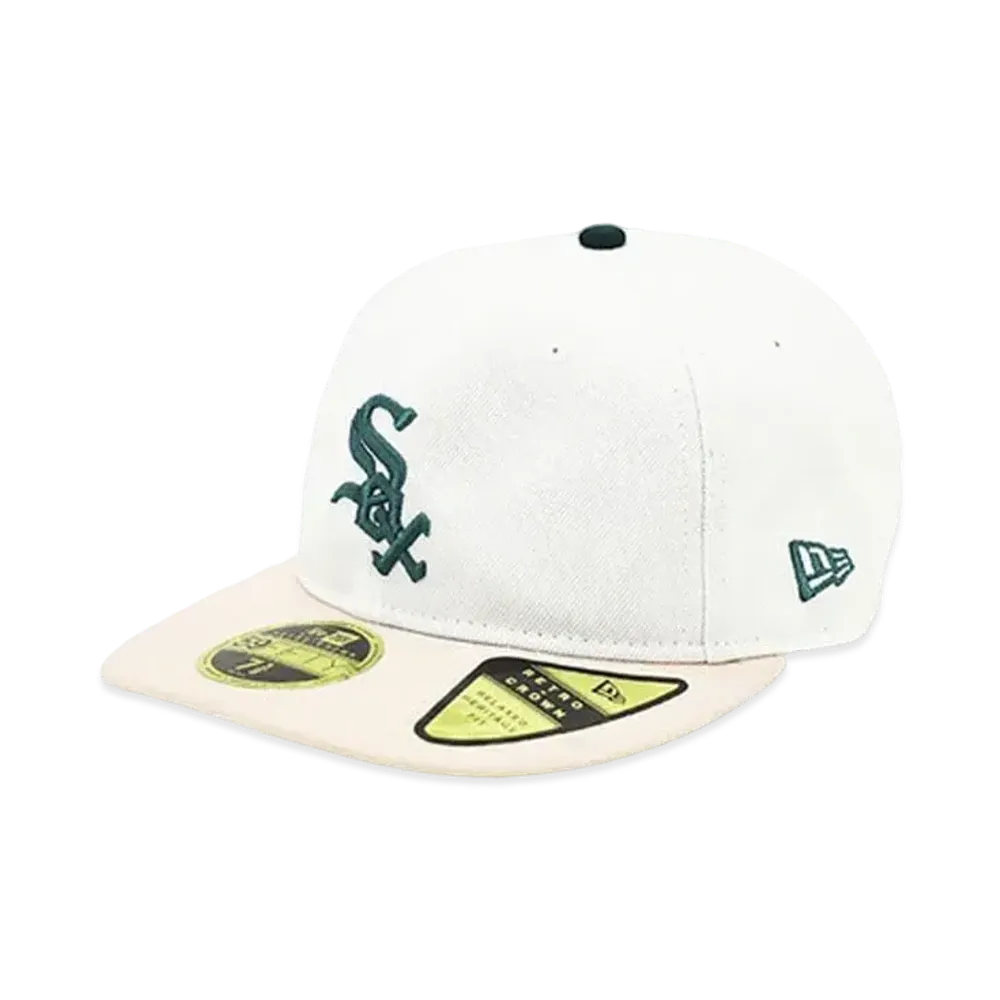 NEW ERA x THE CAP Fourth of July 59Fifty Retro Crown Chicago White Sox "Chrome White/Dark Green"
