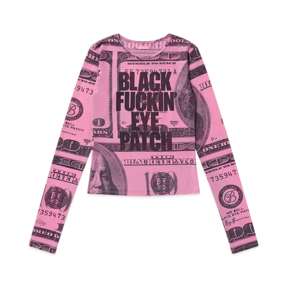 BlackEyePatch Bfep Hundreds Patterened L/S Tee "Pink"