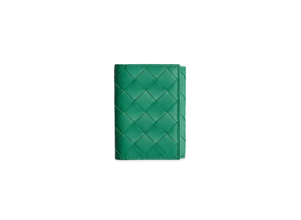 Bottega Veneta Trifold Flap Wallet "Racing Green"