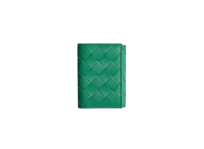 Bottega Veneta Trifold Flap Wallet "Racing Green"