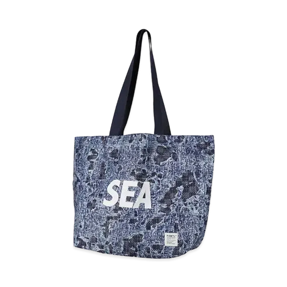 WIND AND SEA x FDMTL Printed Boro Big Tote Bag "Indigo"