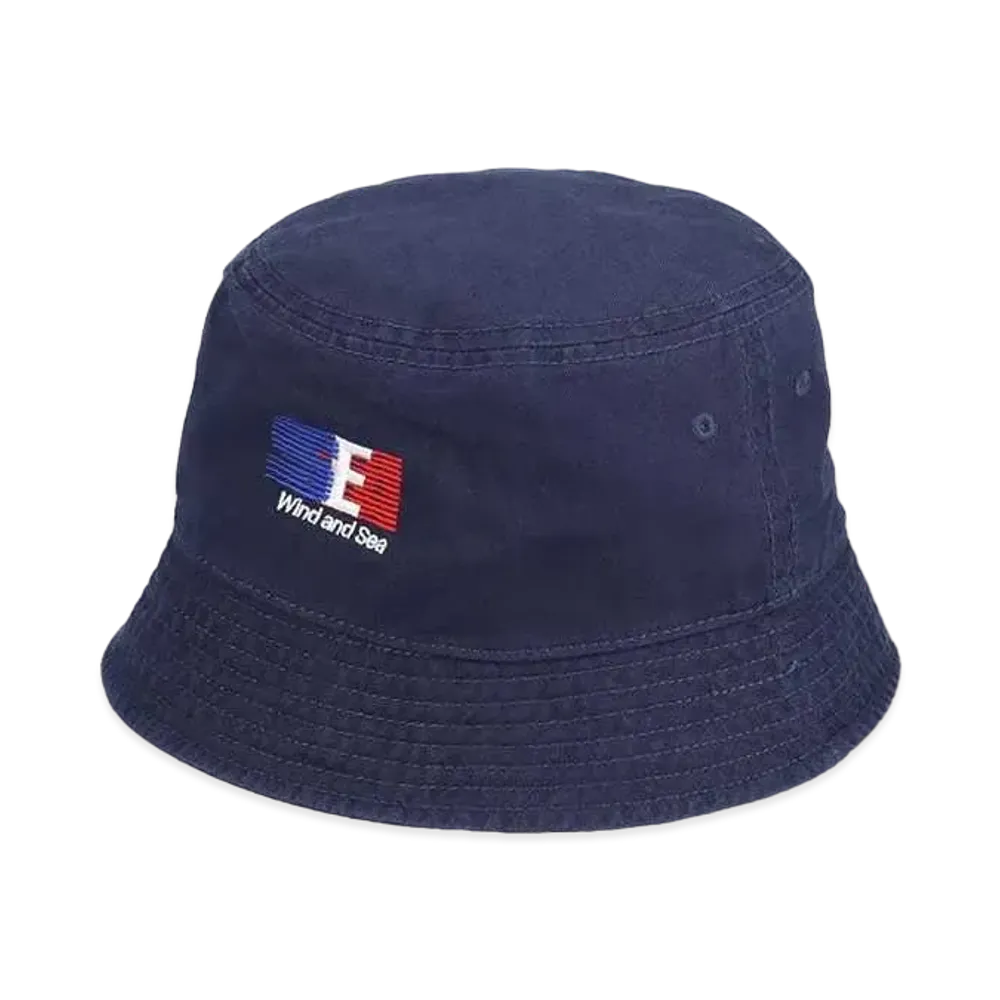 WIND AND SEA Tricolore Slide Sea Hat "Navy"