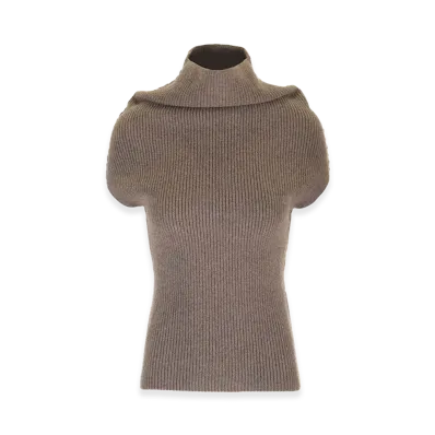 Rick Owens Women's Cashmere "Carter" Top "Beige"