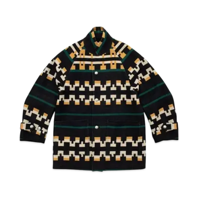 visvim Hopiland Coat Native Blanket "Black"