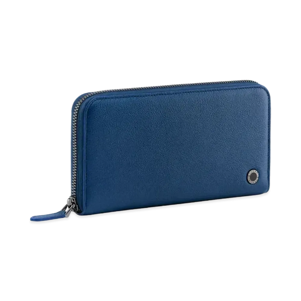 BVLGARI BVLGARI MAN Zip Wallet "Blue"