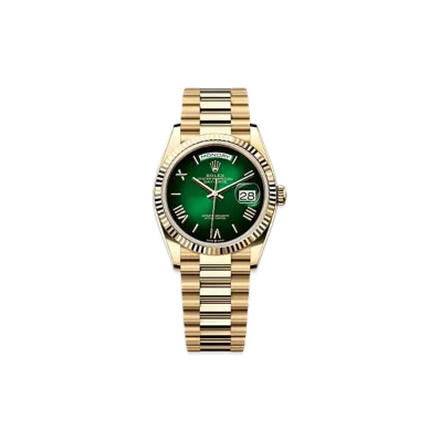 ROLEX Day-Date 36mm Yellow Gold 128238 "Green Ombre"