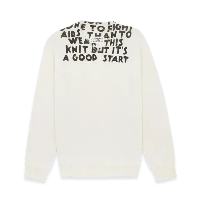 MM6 Maison Margiela Men's V-Neck SIDA Sweater "White"