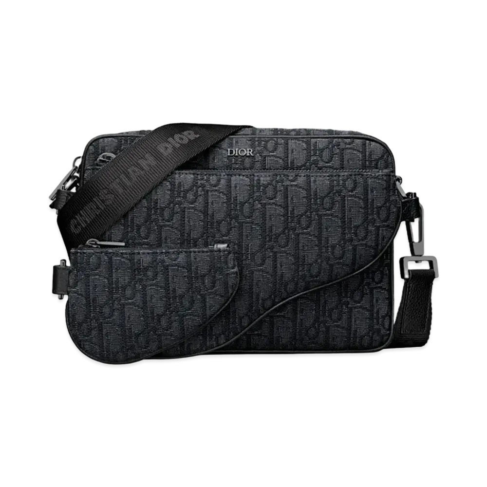 Dior Saddle Triple Pouch Dior Oblique Jacquard "Black"
