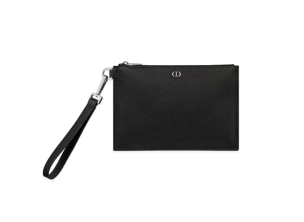 Dior A4 Pouch CD Icon Grade Calfskin "Black"