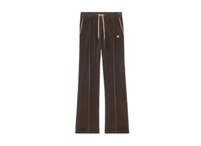CELINE Triomphe Flared Jersey Track Pants / Velvet Jersey "Brown"