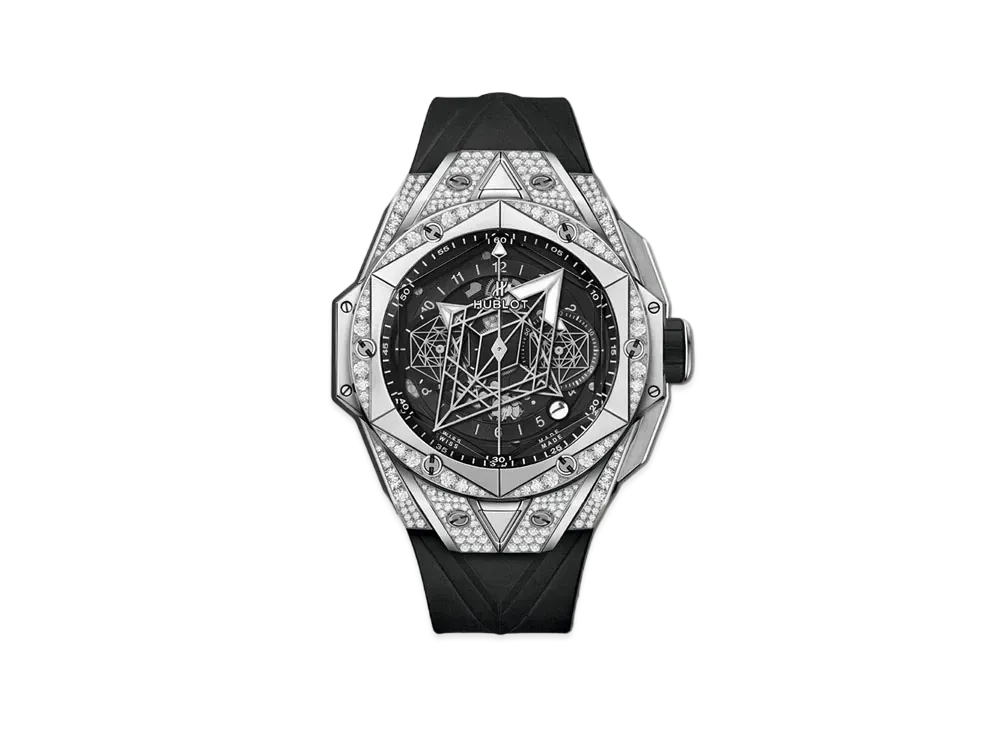 HUBLOT Big Bang Sang Bleu II Titanium Pave 45mm