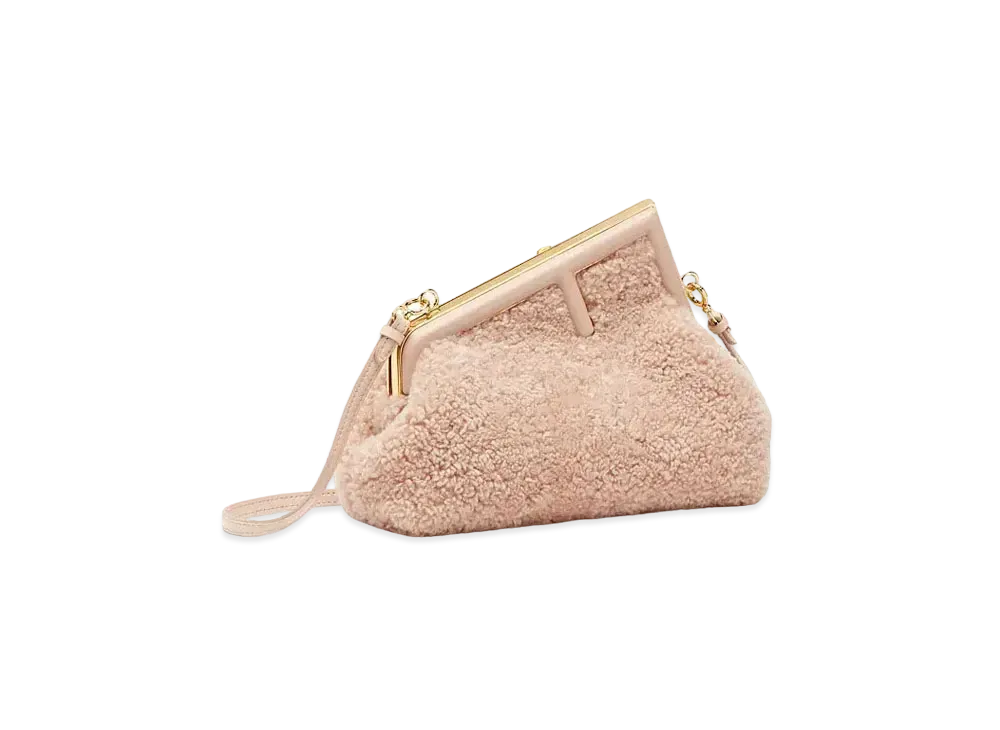 FENDI First Small Sheepskin Bag "Pale Pink"