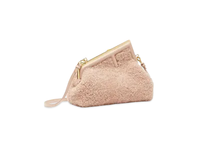 FENDI First Small Sheepskin Bag "Pale Pink"