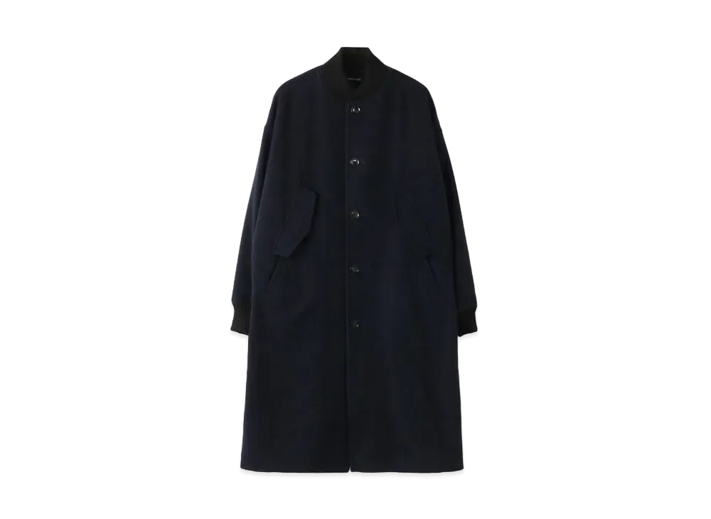Yohji Yamamoto Y's AIRY MOSSA LONG RIB COAT "Navy"