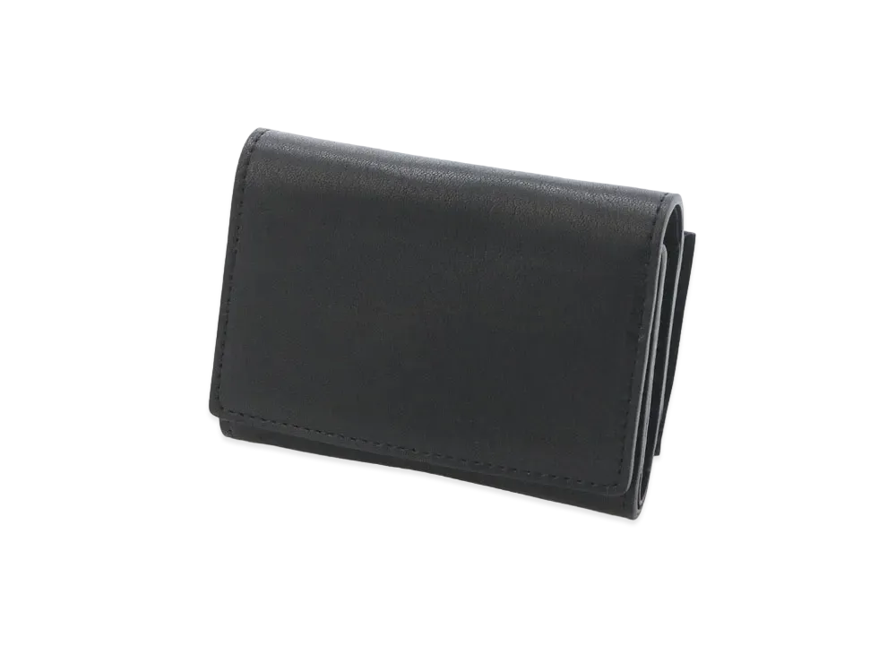 Yohji Yamamoto Pour Homme SMOOTH LEATHER THREE FOLD WALLET "Black"
