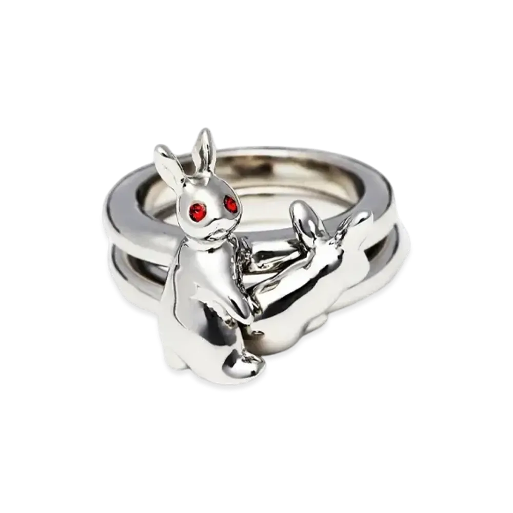 FR2 Crystal Fxxking Rabbits Double Ring "Silver"