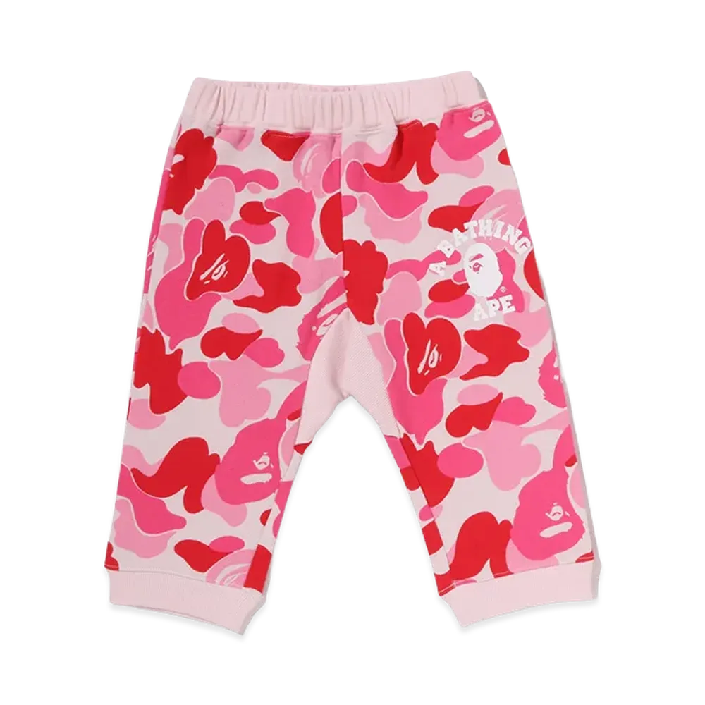A BATHING APE Kids ABC Camo College Baby Pants "Pink"