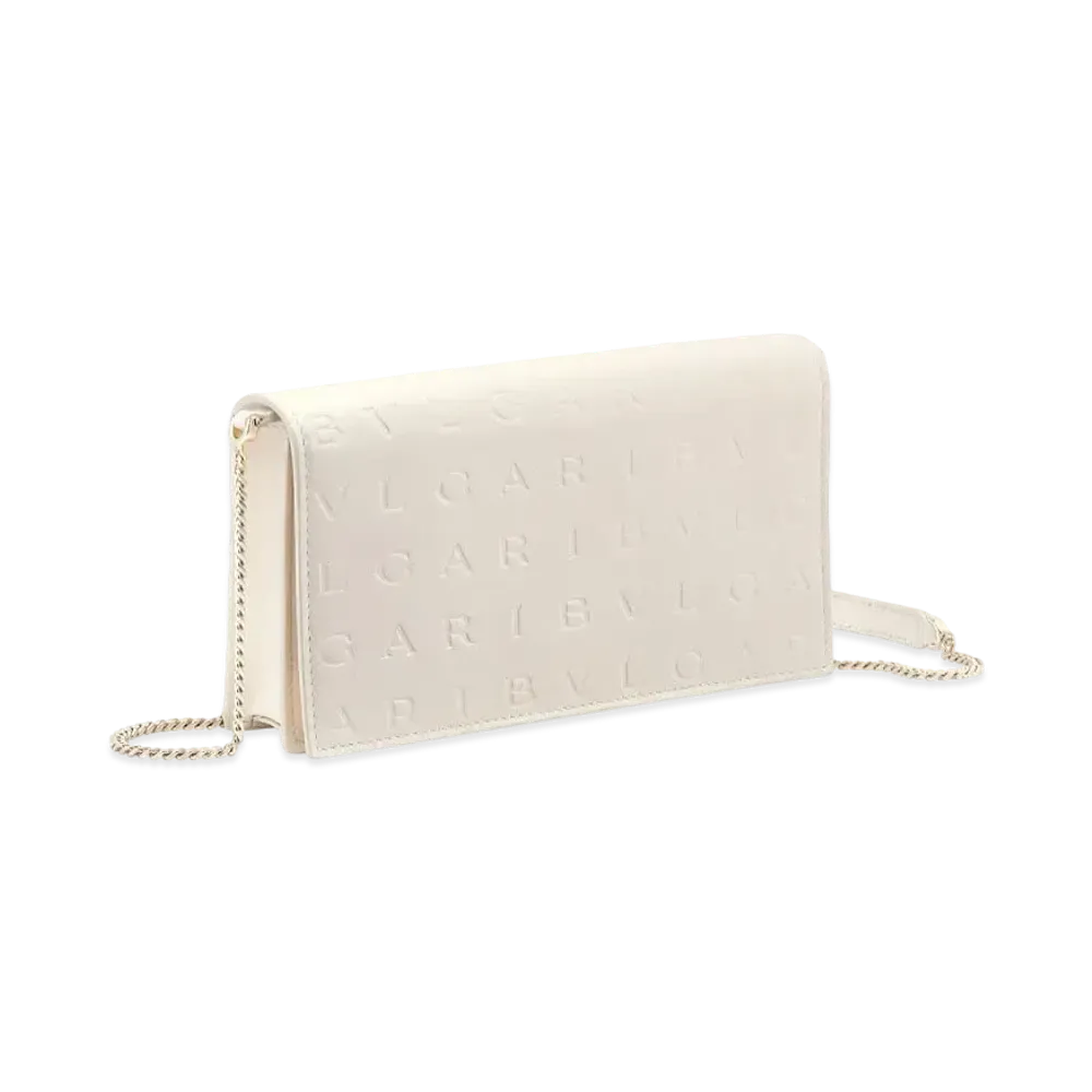 BVLGARI Logo Infinitum Chain Wallet "Ivory"