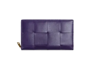 Bottega Veneta Zip Around Wallet "Raisin"