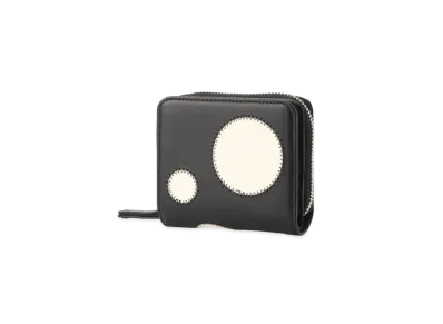 Yohji Yamamoto Y's DOT PATCHWORK LEATHER WALLET "Black/Off White"