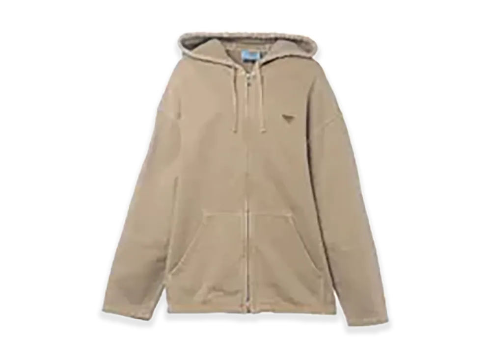 PRADA Triangle Logo Cotton Jacket "Beige"