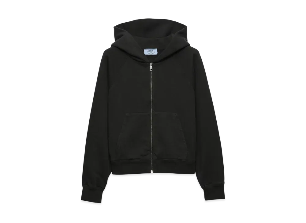 PRADA Women's Cotton Zipper Hoodie "Gray"