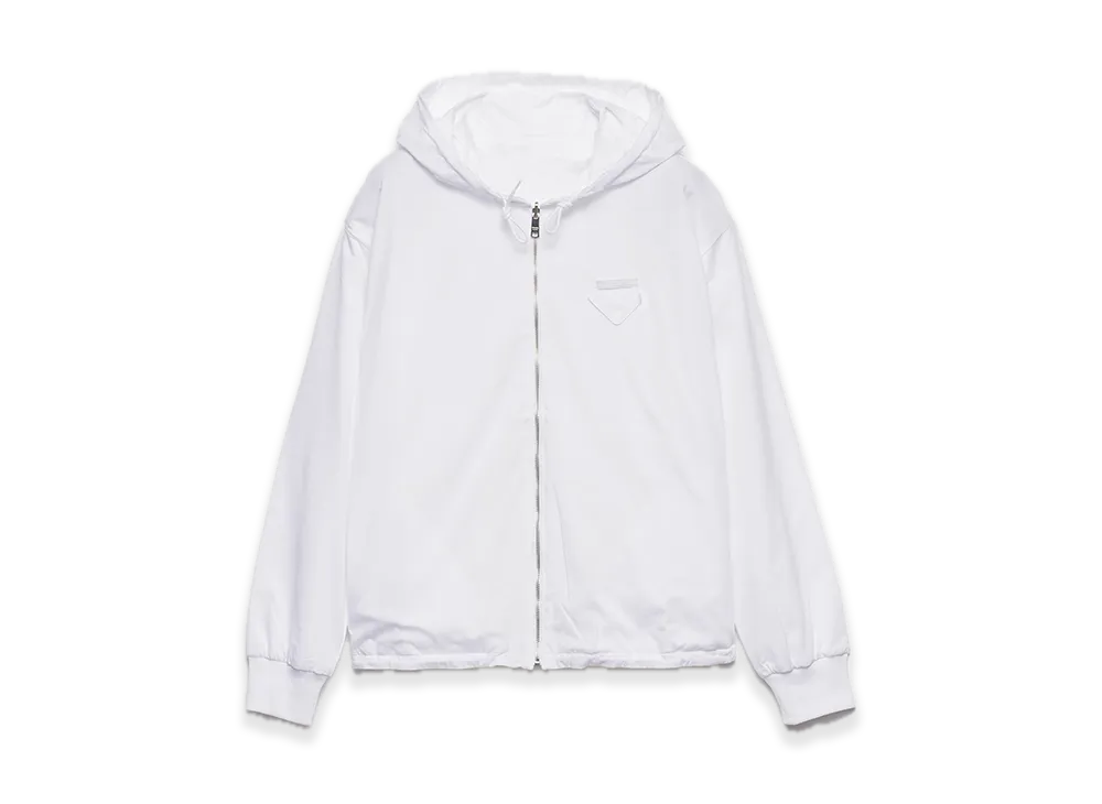PRADA Reversible Jersey Hoodie "White"