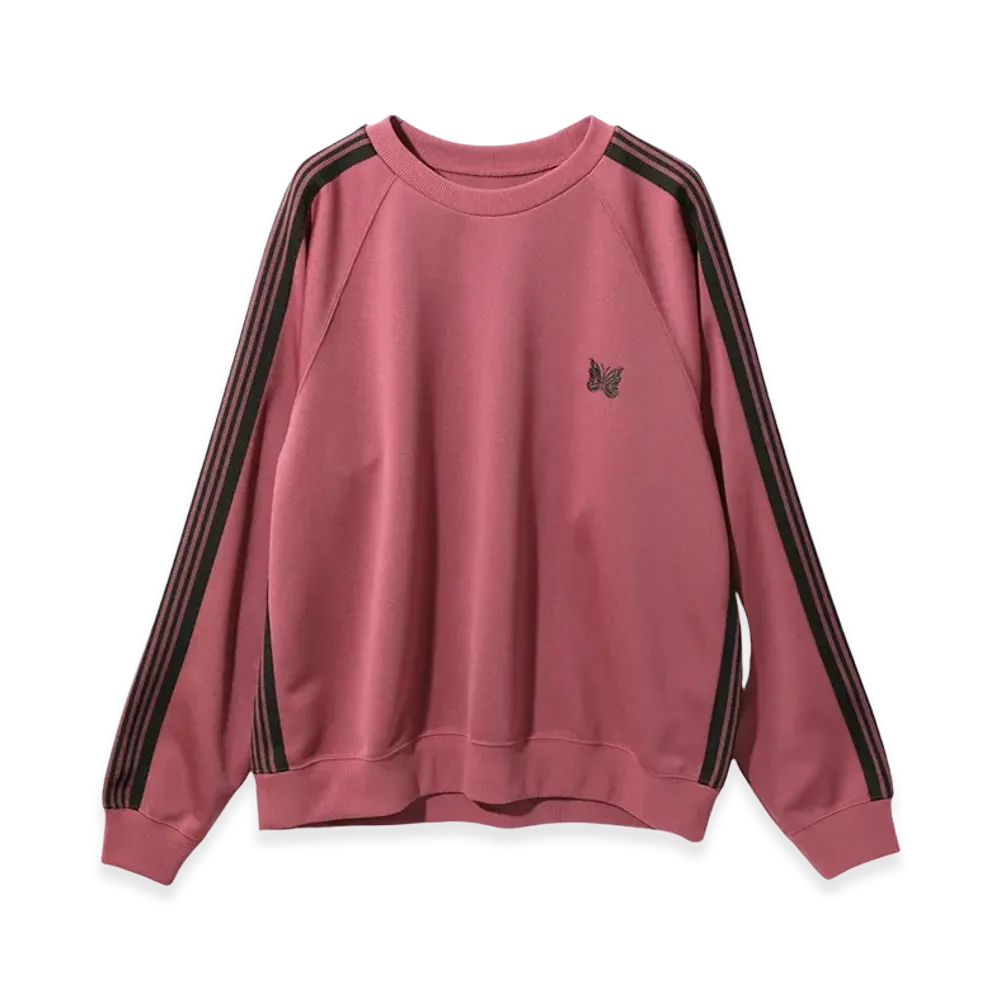 NEEDLES Track Crewneck Poly Smooth "Smoke Pink"