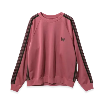 NEEDLES Track Crewneck Poly Smooth "Smoke Pink"