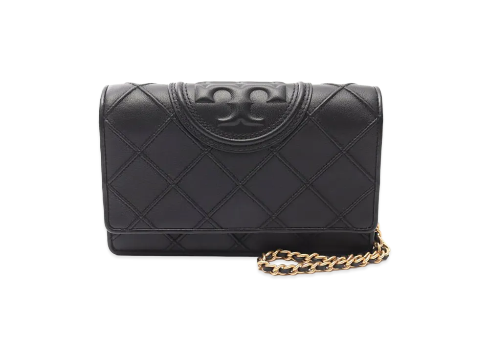 TORY BURCH Women's Embossed Logo Shoulder Bag "Black"