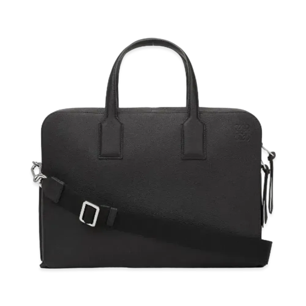 LOEWE Goya Thin Briefcase In Soft Grained Calfskin "Black"