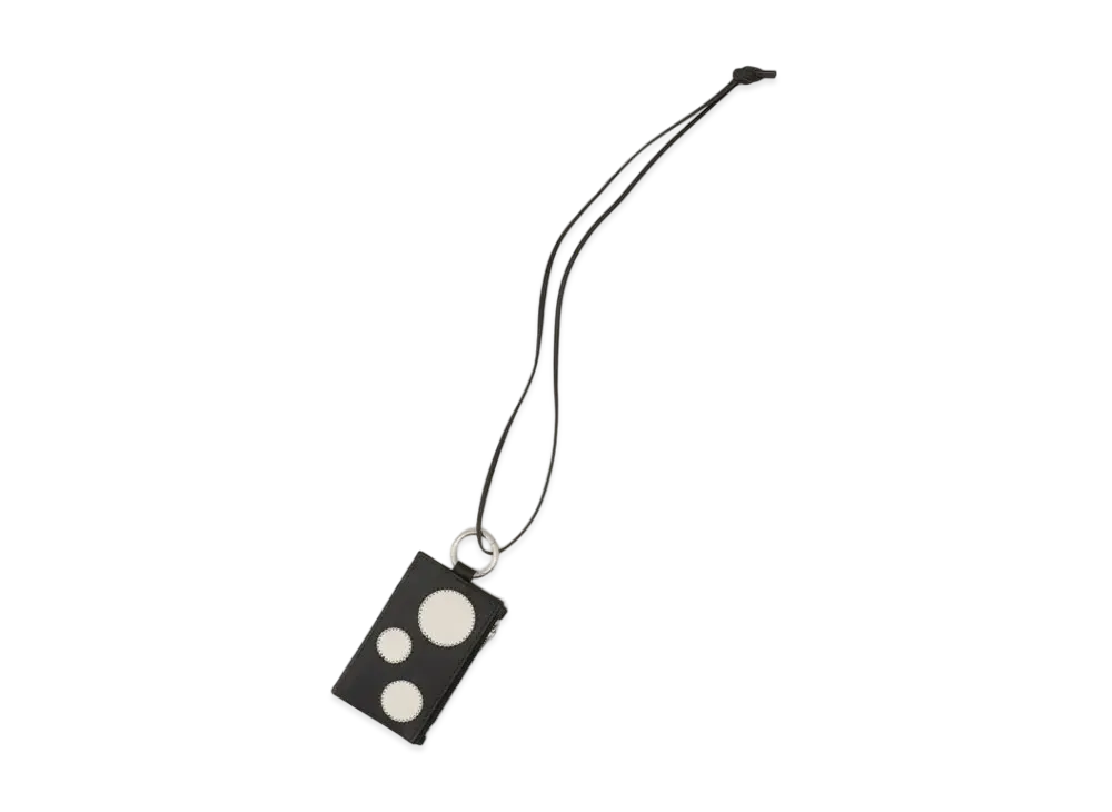 Yohji Yamamoto Y's DOT PATCHWORK LEATHER PASS CASE "Black/Off White"