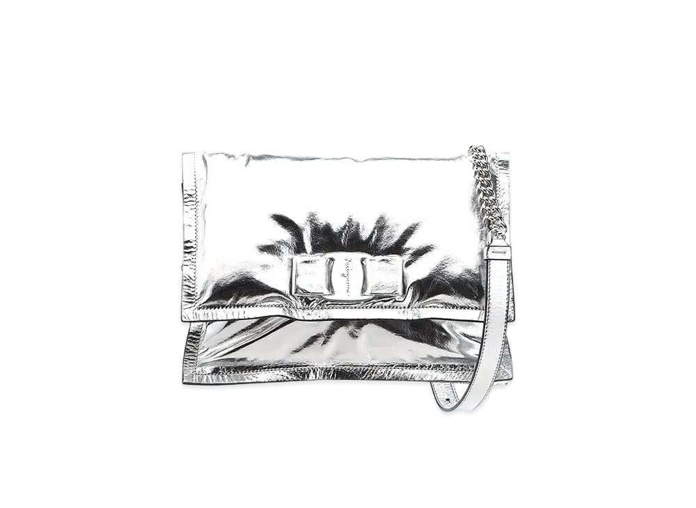Salvatore Ferragamo Viva Bow Bag (S) "Silver"