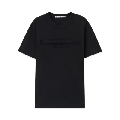 Alexander Wang Distressed Logo Tee "Black"
