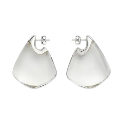Bottega Veneta Fin Earrings "Transparent"