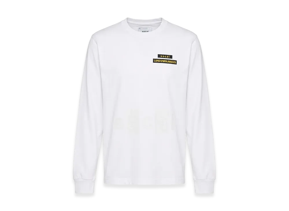 sacai × Hank Willis Thomas Graphic L/S T-Shirt "White"