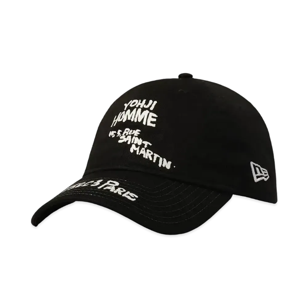 NEW ERA x Yohji Yamamoto Pour Homme FW22 9THIRTY Hand Paint Logo "Black"