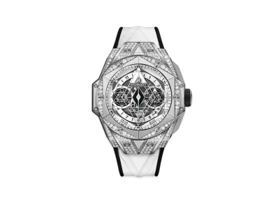 HUBLOT Big Bang Sang Bleu II Titanium White Pave 45mm