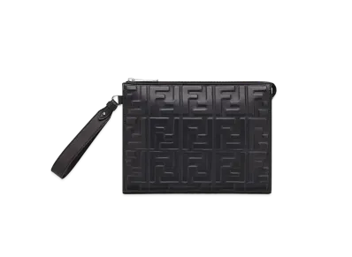 FENDI Flat Slim Clutch Nappa Leather Slim Clutch "Black"