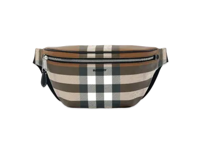 Burberry Check & Leather Bam Bag "Dark Barch Brown"