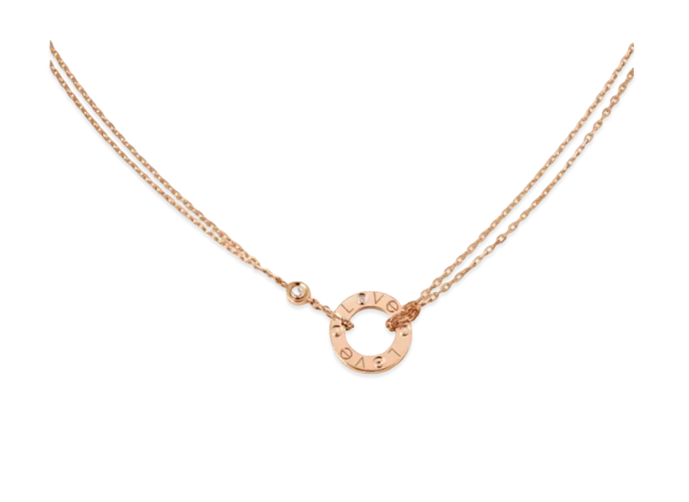 Cartier Love Necklace, 2 Diamonds