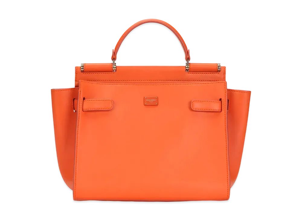 Dolce&Gabbana Sicily Soft Bag Medium Calfskin "Orange"