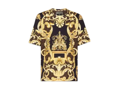 FENDI x Versace Fendace Black And Gold Jersey T-Shirt "Gold"