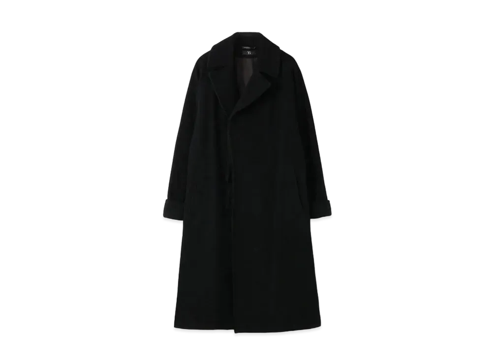 Yohji Yamamoto Y's WOOL MOSSA DESIGN SLEEVE COAT "Black"