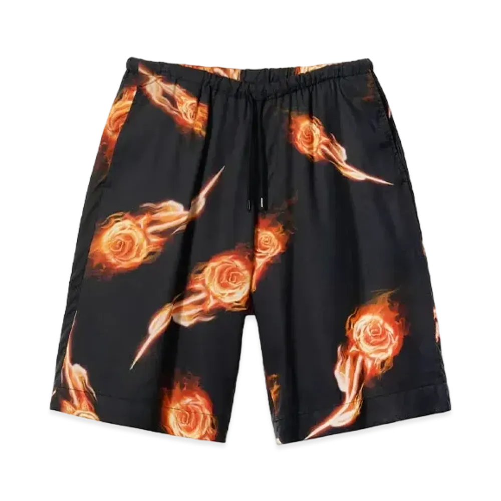 Stussy x Dries Van Noten Flame Rose Short "Black"