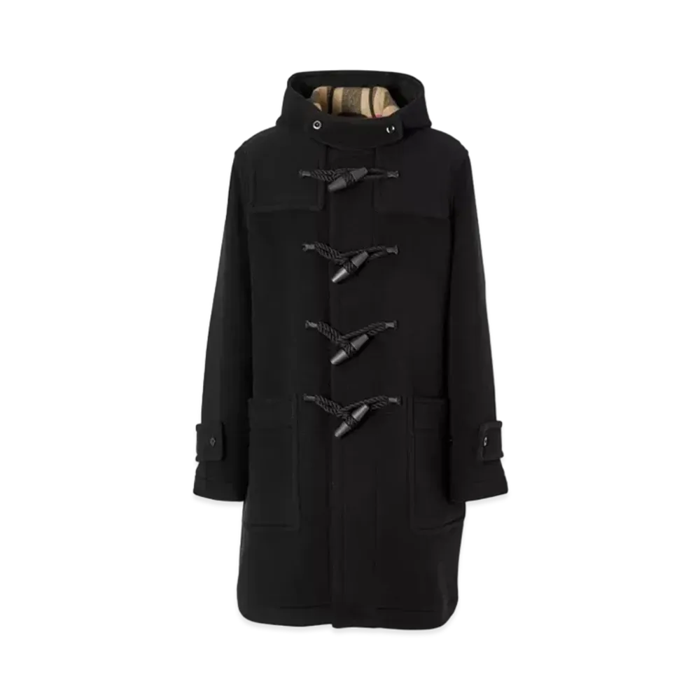 Burberry Men's Wool Blend Duffle Coat "Black"