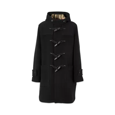 Burberry Men's Wool Blend Duffle Coat "Black"